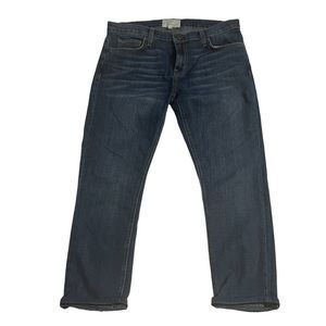CURRENT/ELLIOTT Cropped Straight Leg Jeans W/ Flipped Hem Size 29